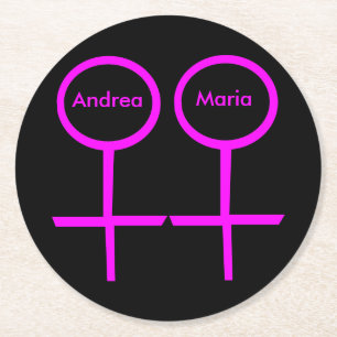 Lesbian Lovers Customisable Paper Coasters