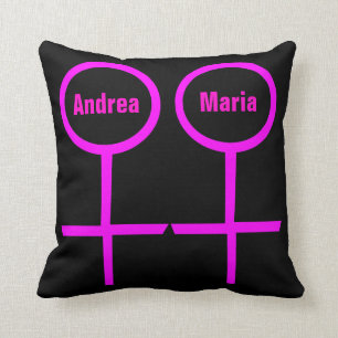 Lesbian Lovers Customisable Pillow