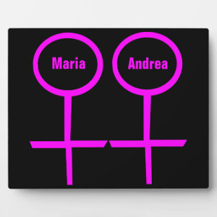 Lesbian Lovers Customisable Plaque