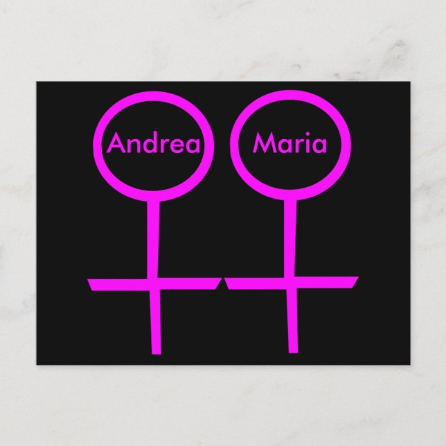 Lesbian Lovers Customisable Postcard (Front)