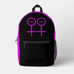 Lesbian Lovers Customisable Printed Backpack