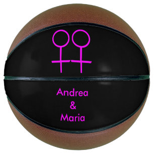 Lesbian Lovers Personalised Basketballs