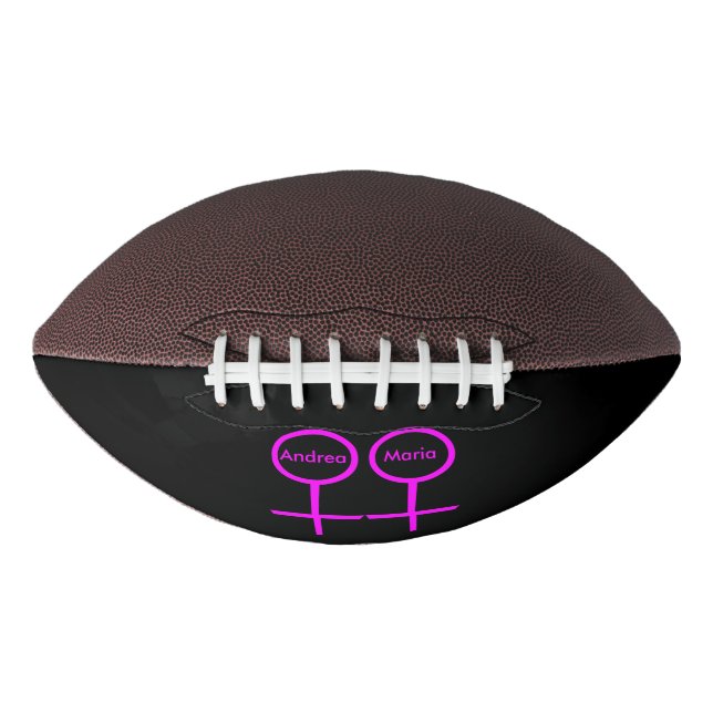 Lesbian Lovers Personalised Football (Front)