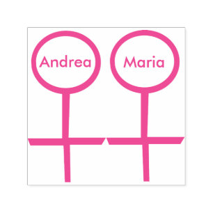 Lesbian Lovers Personalised Self Inking Stamp