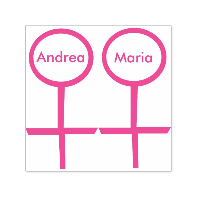 Lesbian Lovers Personalised Self Inking Stamp (Design)