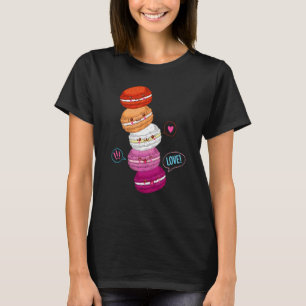 Lesbian Macaroons Lesbian Pride Flag LGBTQ Pride F T-Shirt