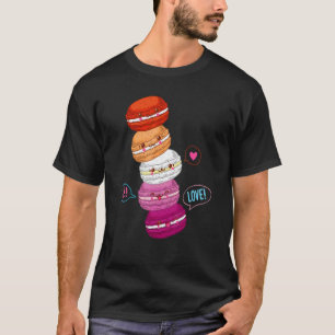 Lesbian Macaroons Lesbian Pride Flag LGBTQ Pride F T-Shirt