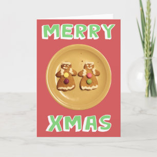 Lesbian "Merry Xmas" Card (blank)
