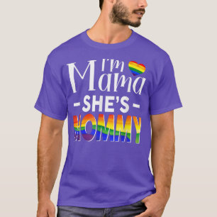 Lesbian Mom Shirt Gift Gay Pride I'm Mama She's Mo