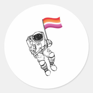 Lesbian Moonwoman Pride Classic Round Sticker