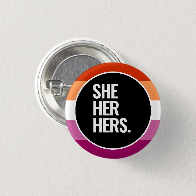 Lesbian Pride 3 Cm Round Badge (Front & Back)
