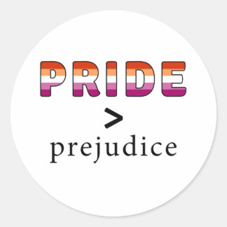 Lesbian Pride and Prejudice  Classic Round Sticker