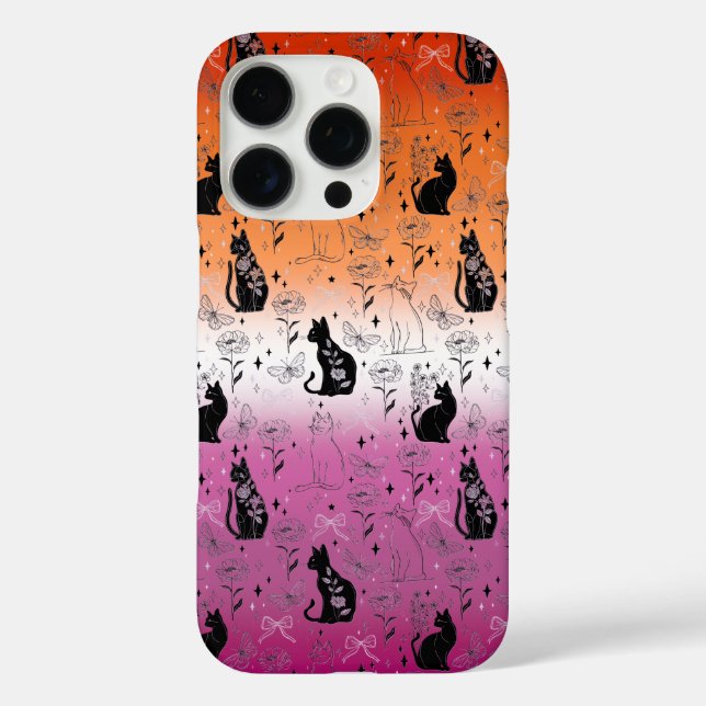 Lesbian Pride Black Cat - Mystical Witchy Case-Mate iPhone Case (Back)