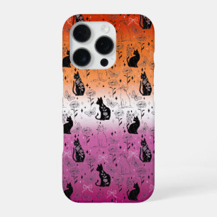 Lesbian Pride Black Cat - Mystical Witchy iPhone 16 Pro Case