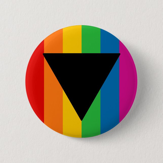 Lesbian Pride Black Triangle 6 Cm Round Badge (Front)