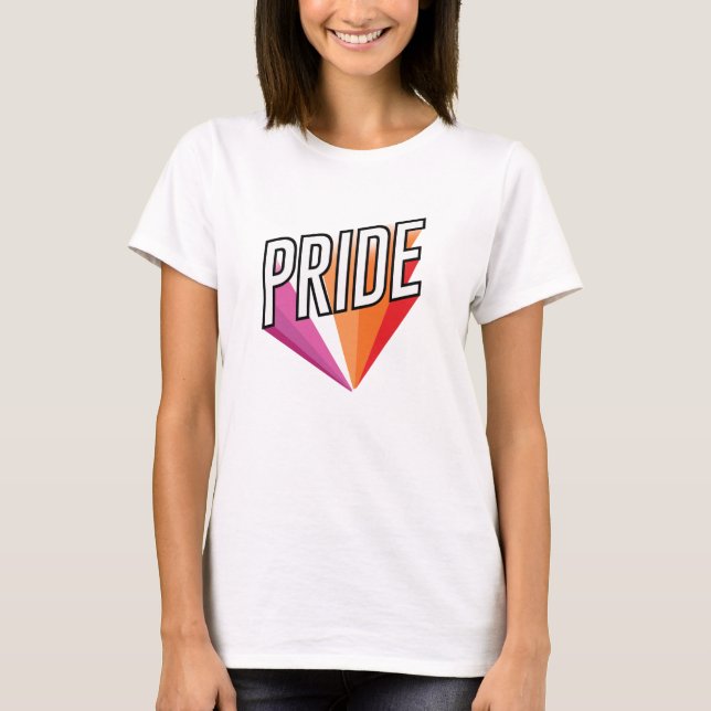Lesbian Pride Burst T-Shirt (Front)