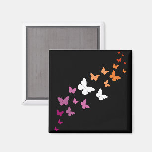 Lesbian Pride Butterfly Trail Magnet