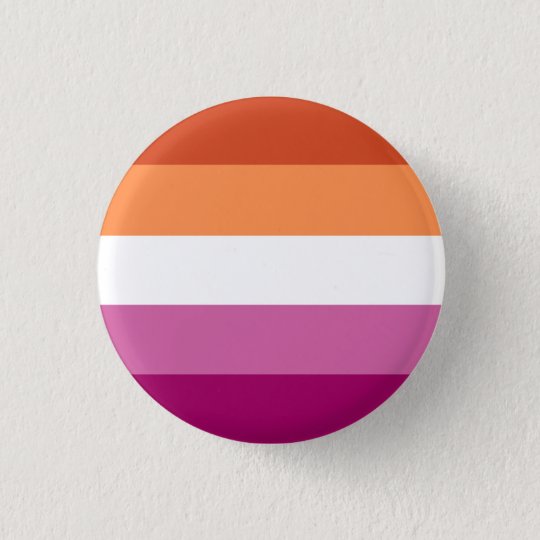 Lesbian Pride Button Orangepink Au