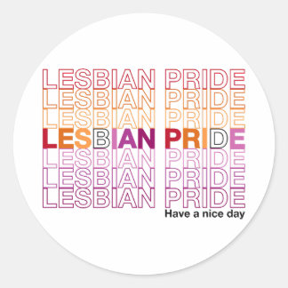 Lesbian Pride Classic Round Sticker