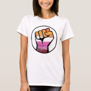 Lesbian Pride Fist Circle T-Shirt