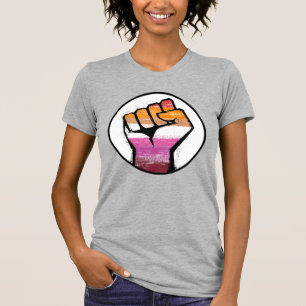 Lesbian Pride Fist Circle T-Shirt
