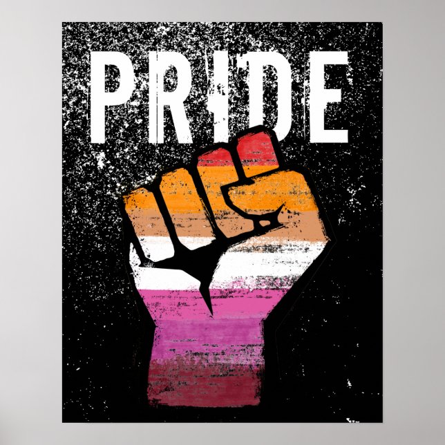 Lesbian Pride Fist Poster (Front)