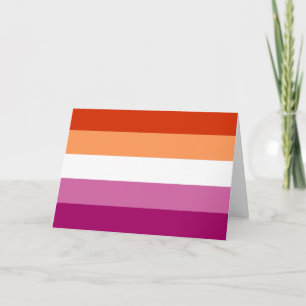 Lesbian Pride Flag (5 Stripes) Holiday Card