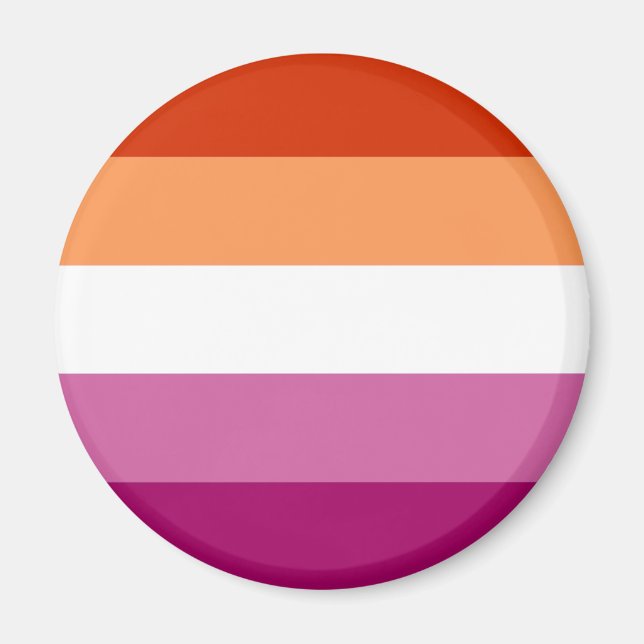 Lesbian Pride Flag (5 Stripes) Magnet (Front)