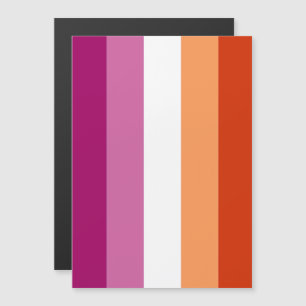 Lesbian Pride Flag (5 Stripes) Magnetic Invitation