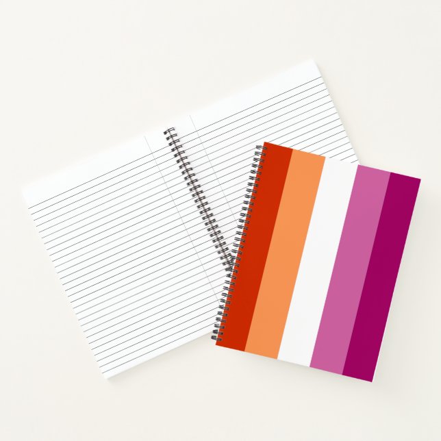 Lesbian Pride Flag (5 Stripes) Notebook (Inside)