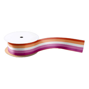 Lesbian Pride Flag (5 Stripes) Satin Ribbon