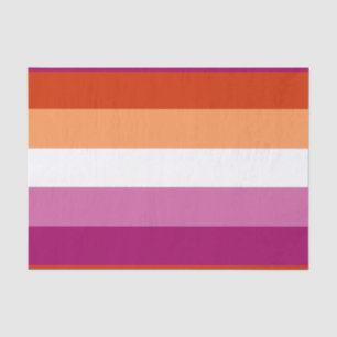 Lesbian Pride Flag (5 Stripes) Tissue Paper
