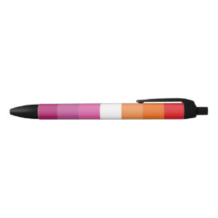 Lesbian Pride Flag Black Ink Pen