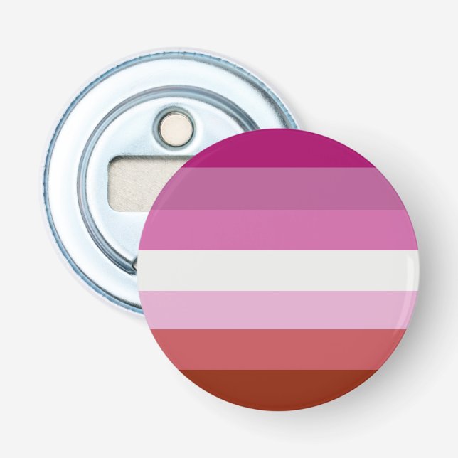 Lesbian Pride Flag Bottle Opener (Front)