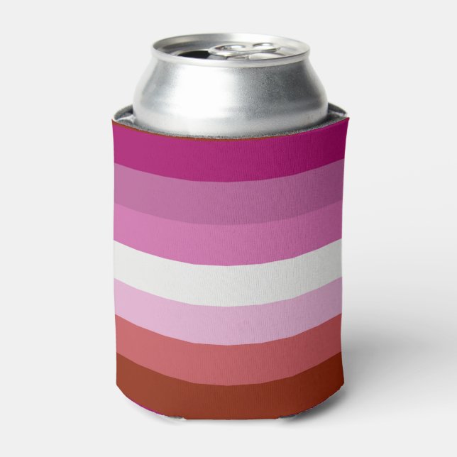 Lesbian Pride Flag Can Cooler (Can Front)
