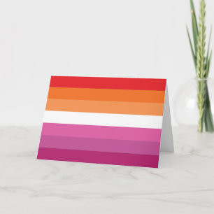 Lesbian Pride Flag Card