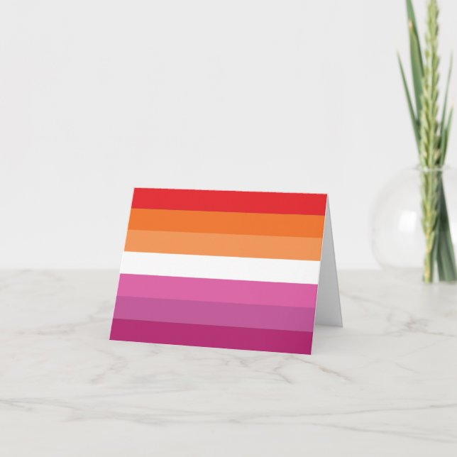 Lesbian Pride Flag Card (Front)