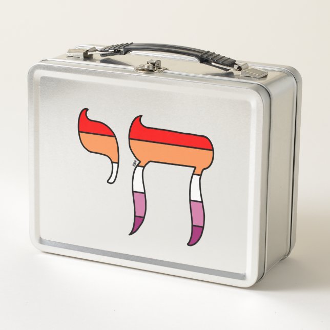 Lesbian Pride Flag Chai Metal Lunch Box (Front)