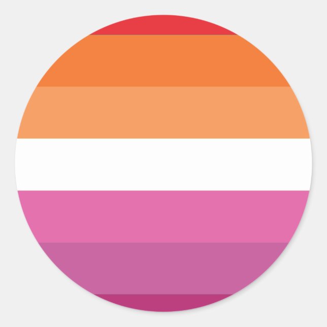 Lesbian Pride Flag Classic Round Sticker (Front)