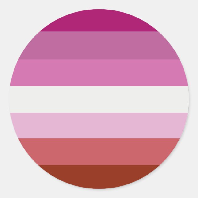 Lesbian Pride Flag Classic Round Sticker (Front)