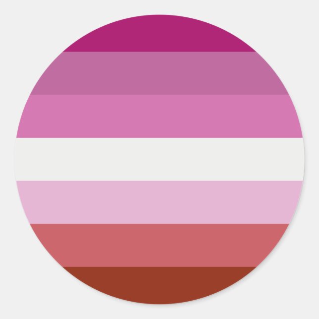 Lesbian Pride Flag Classic Round Sticker (Front)