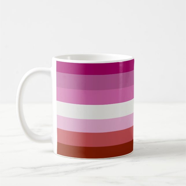 Lesbian Pride Flag Coffee Mug (Left)