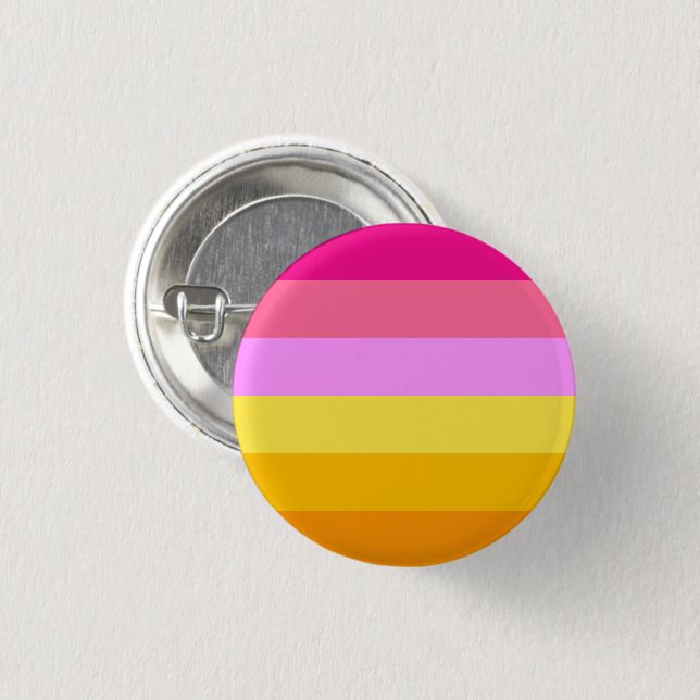 Lesbian Pride Flag (Dawn) 3 Cm Round Badge (Front & Back)