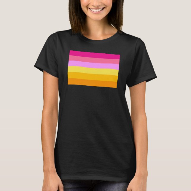 Lesbian Pride Flag (Dawn) T-Shirt (Front)