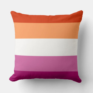 Lesbian pride flag design cushion