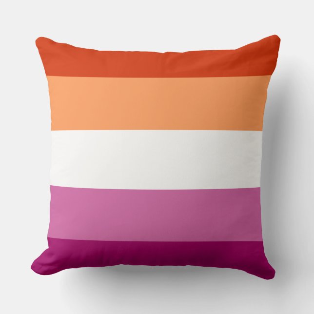 Lesbian pride flag design cushion (Front)