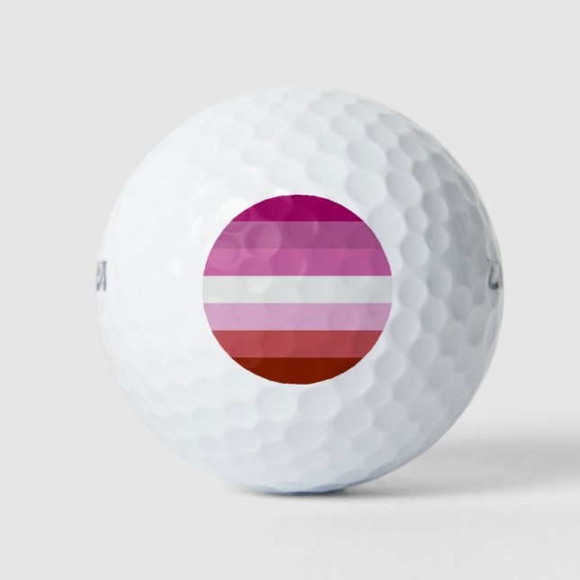 Lesbian Pride Flag Golf Balls (Front)