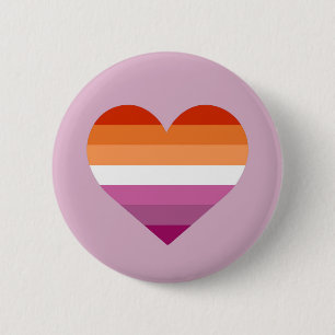 Lesbian Pride Flag Heart Design Badge Pride 2024