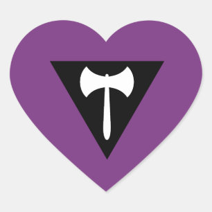 Lesbian Pride Flag Heart Sticker