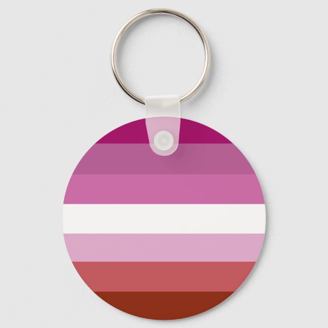 Lesbian pride flag key ring (Front)